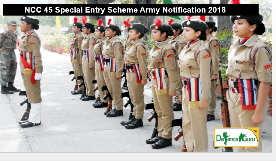Indian Army NCC 45 Special Entry Scheme 2018 Notification